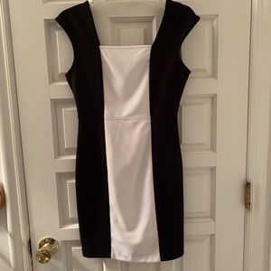 Black and white short dress